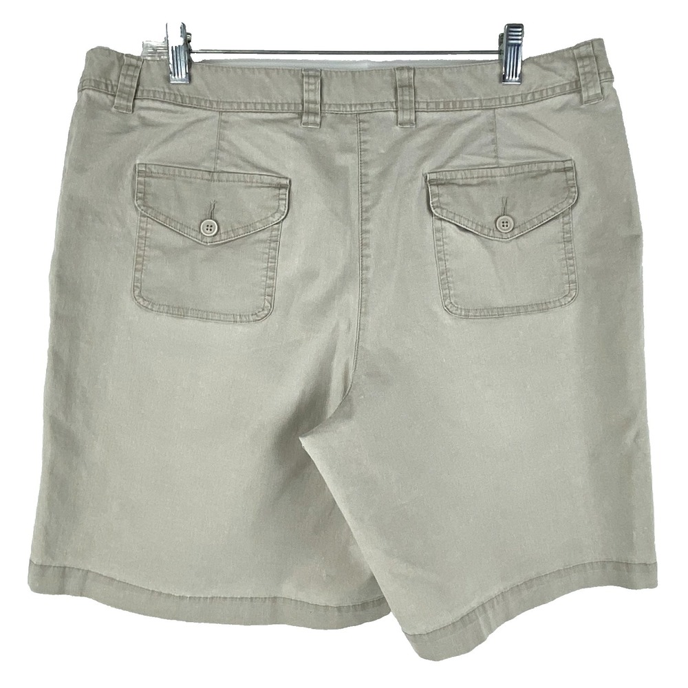 Style & Co Convertible Shorts Women's 16 Khaki Gray Stretch Cotton Comfort - Picture 2 of 5